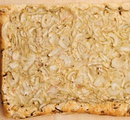 Genovese focaccia bread with onion